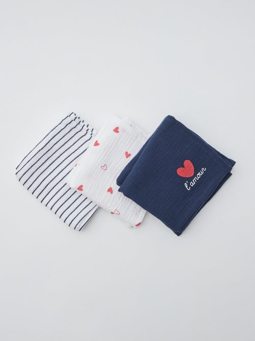 Pack de 3 muselinas para bebé - Kiabi