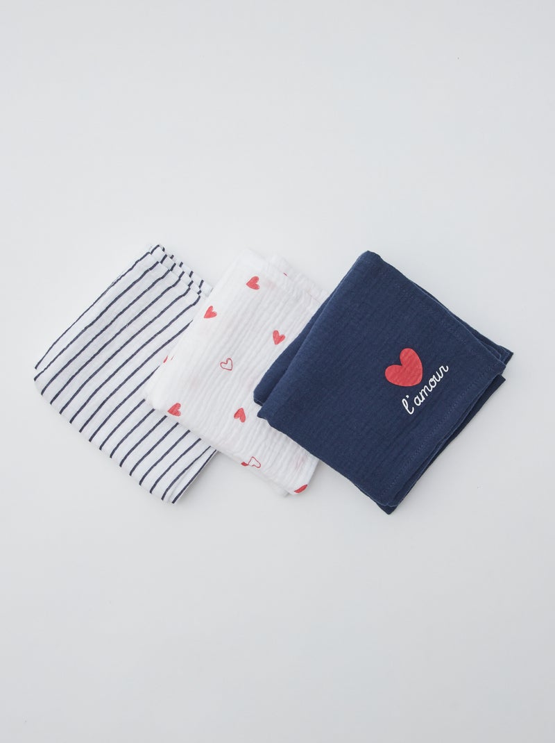 Pack de 3 muselinas para bebé BEIGE - Kiabi