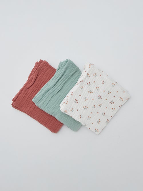 Pack de 3 muselinas para bebé - Kiabi