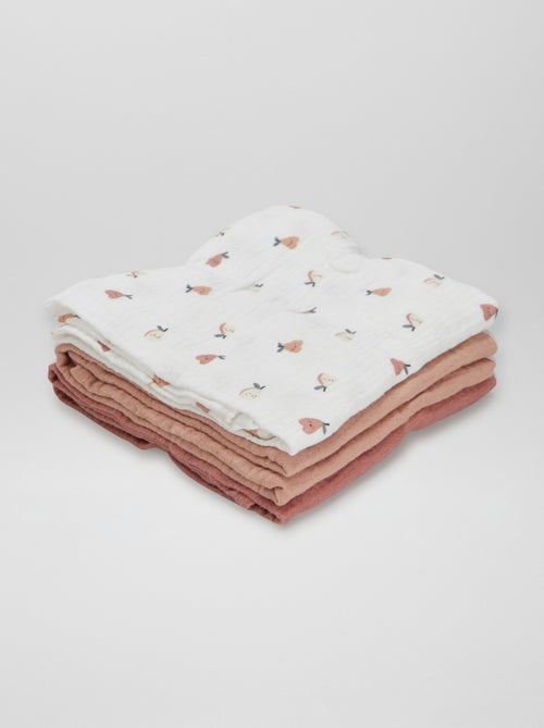 Pack de 3 muselinas para bebé - Kiabi