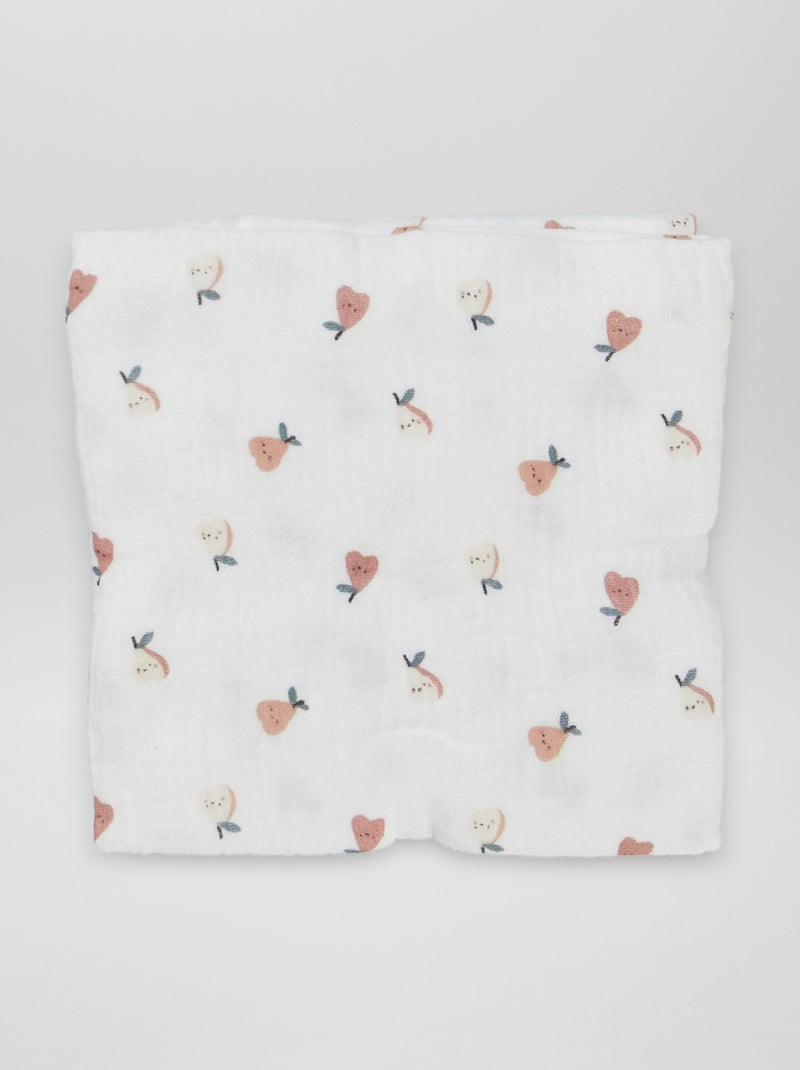 Pack de 3 muselinas para bebé BLANCO - Kiabi