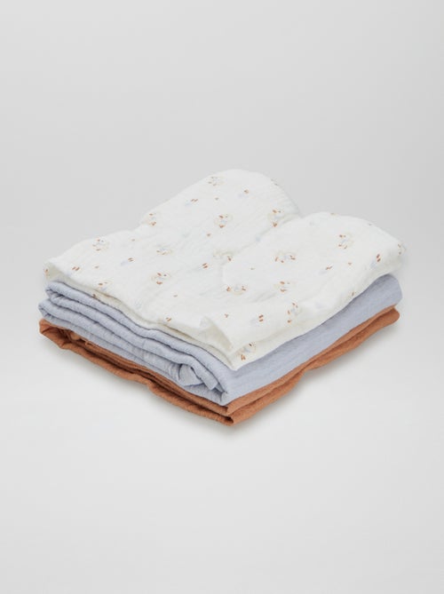 Pack de 3 muselinas para bebé - Kiabi