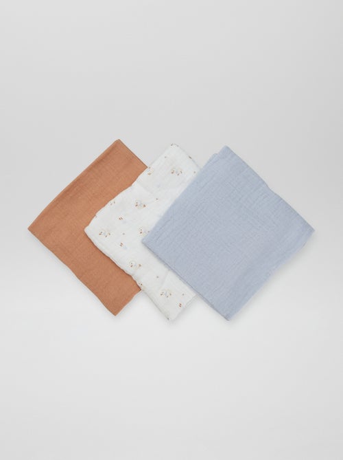 Pack de 3 muselinas para bebé - Kiabi