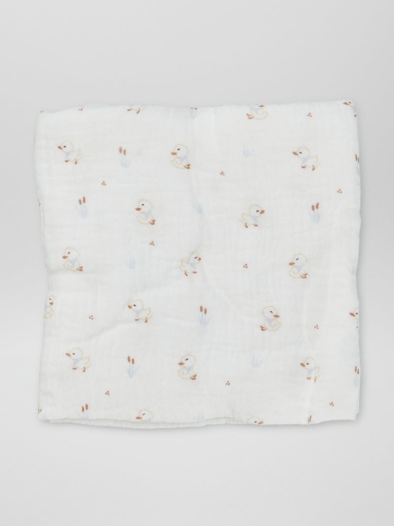 Pack de 3 muselinas para bebé BLANCO - Kiabi