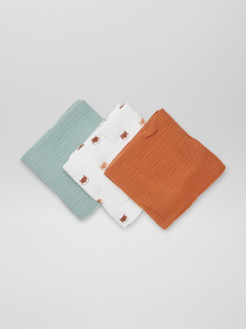 Pack de 3 muselinas para bebé BLANCO - Kiabi