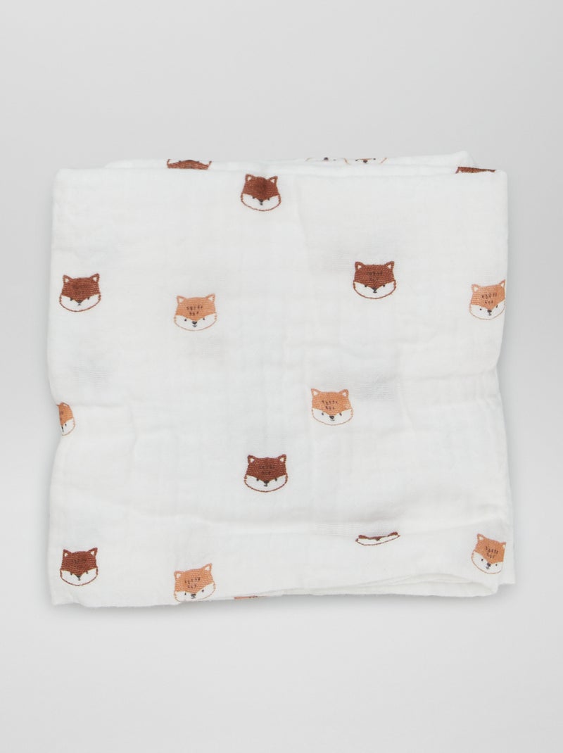 Pack de 3 muselinas para bebé BLANCO - Kiabi