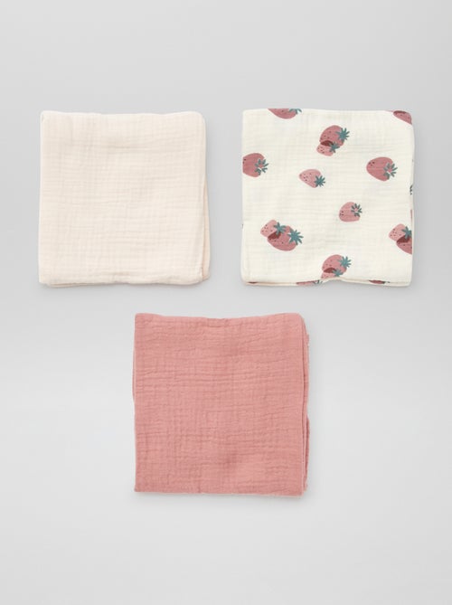 Pack de 3 muselinas para bebé - Kiabi