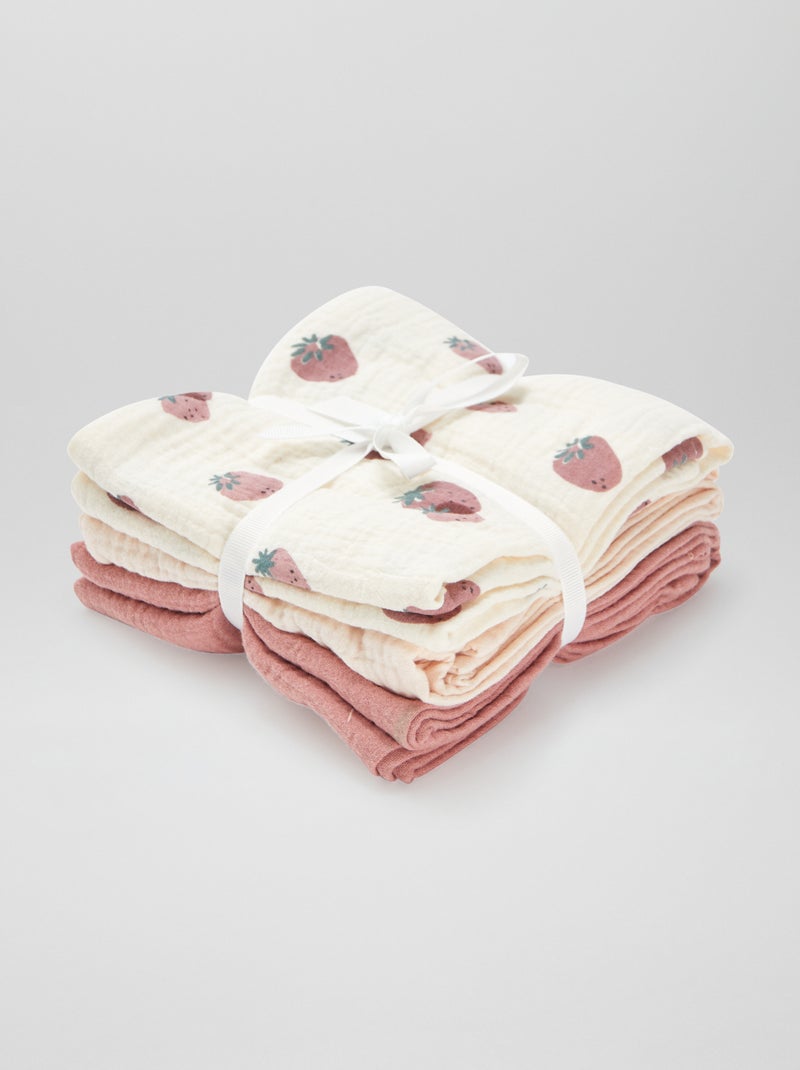 Pack de 3 muselinas para bebé BLANCO - Kiabi