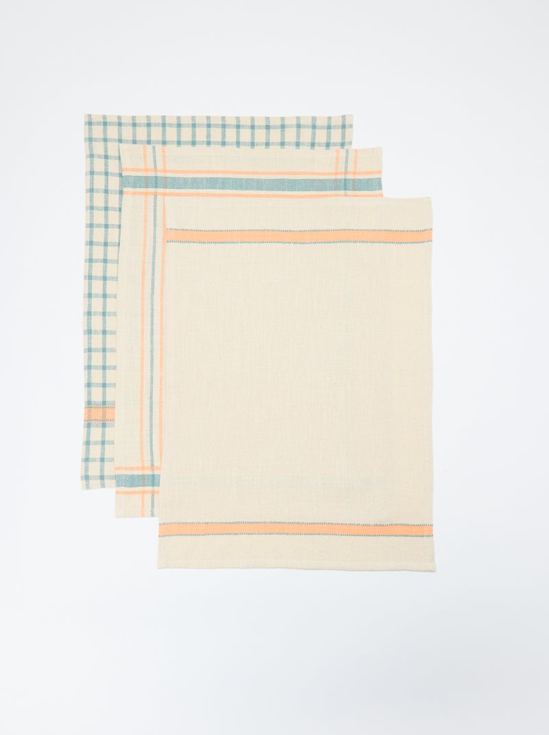 Pack de 3 paños de cocina - Kiabi Home Azul - Kiabi