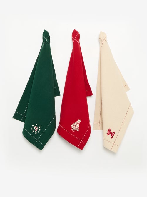 Pack de 3 paños de cocina - KIABI Home - Kiabi Pack de 3 paños de cocina - KIABI Home - Kiabi
