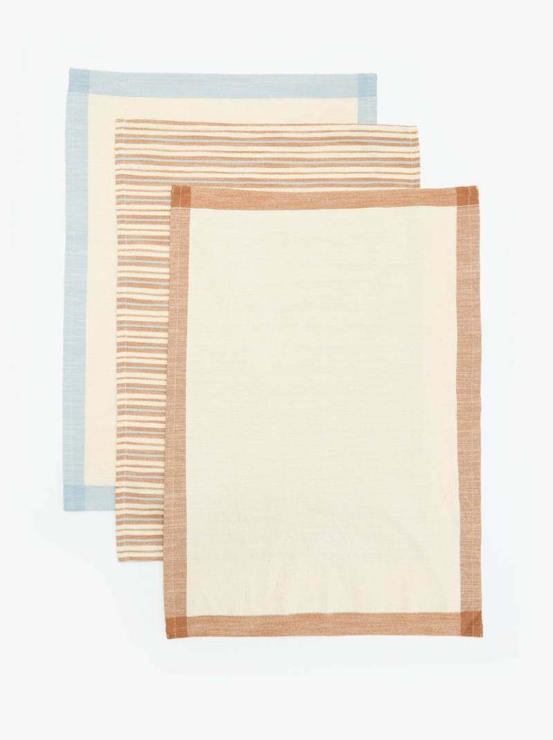 Pack de 3 paños de cocina estampados Marron - Kiabi