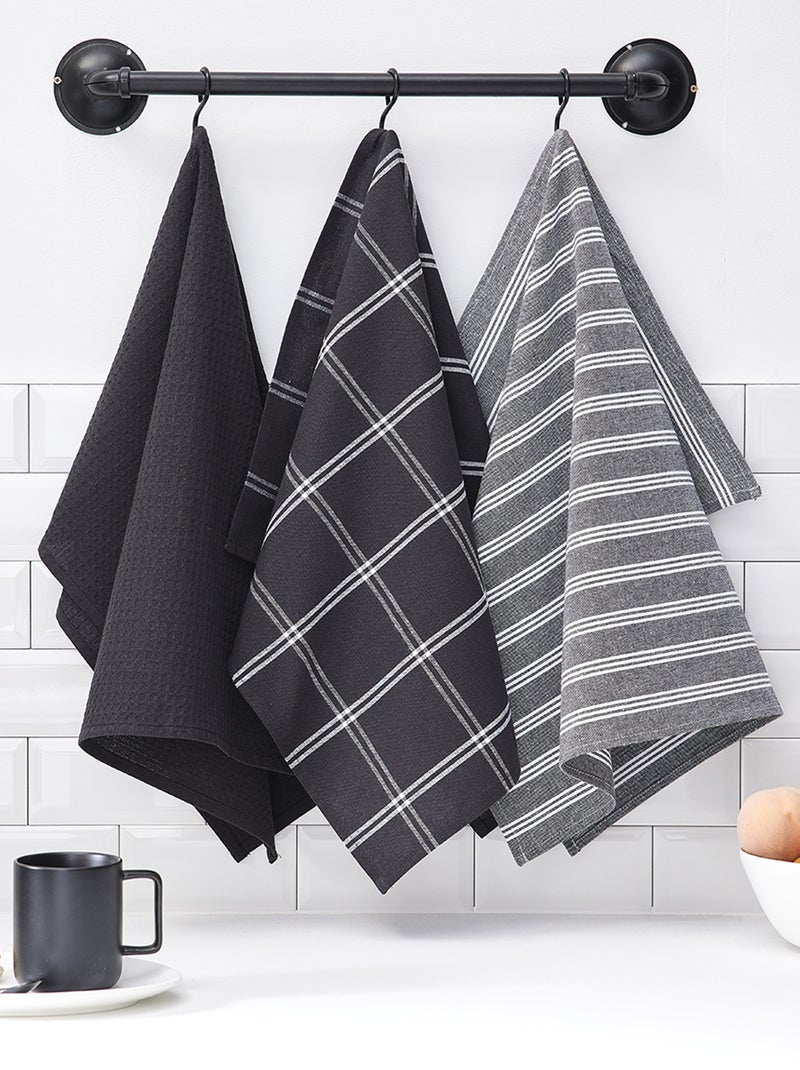Pack de 3 paños muy absorbentes NEGRO - Kiabi