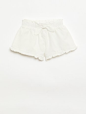 Pack de 3 Pantalón cortos lisos con volantes