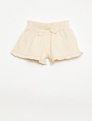 Pack de 3 Pantalón cortos lisos con volantes