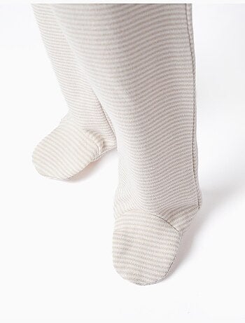 Pack de 3 pantalones con pies de algodón