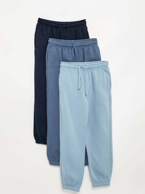 Pack de 3 pantalones de chándal lisos - Kiabi