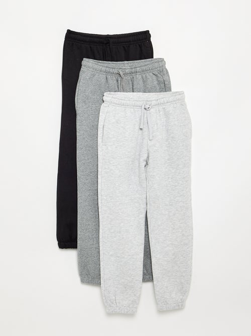 Pack de 3 pantalones de chándal lisos - Kiabi