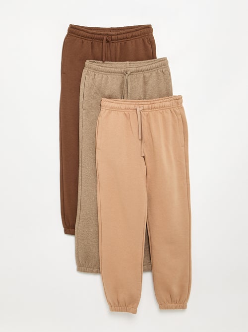 Pack de 3 pantalones de chándal lisos - Kiabi