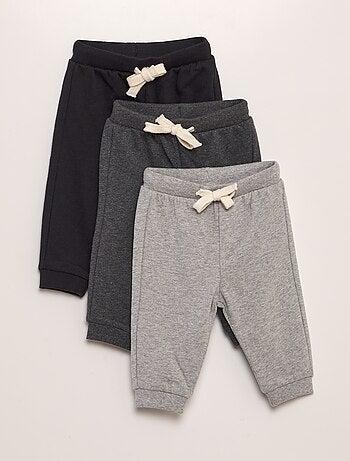 Pack de 3 pantalones de jogging lisos