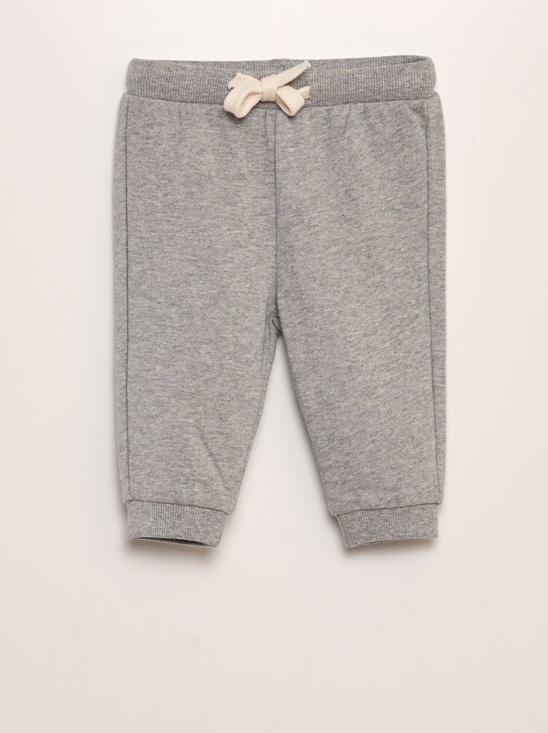 Pack de 3 pantalones de jogging lisos GRIS - Kiabi