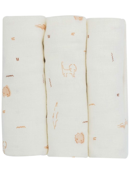 Pack de 3 pañuelos de algodón bebé - Kiabi