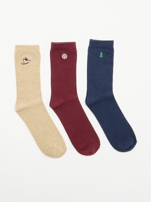 Pack de 3 pares de calcetines - Navidad - Kiabi