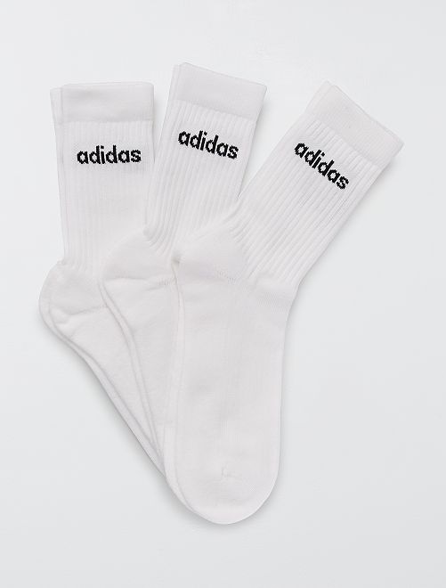 Pack de 3 pares de calcetines 'Adidas'                             blanco 
