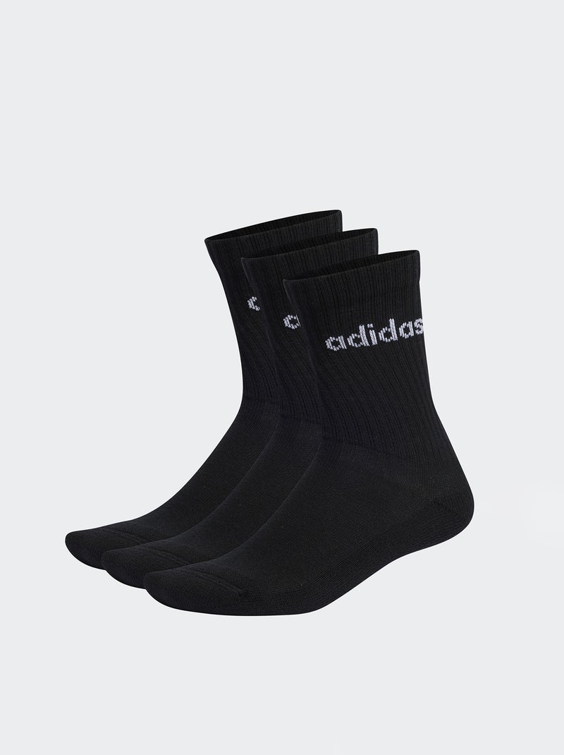 Pack de 3 pares de calcetines 'Adidas' negro - Kiabi