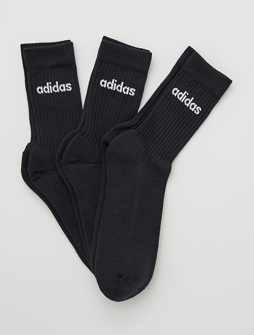Pack de 3 pares de calcetines 'Adidas'                             negro 
