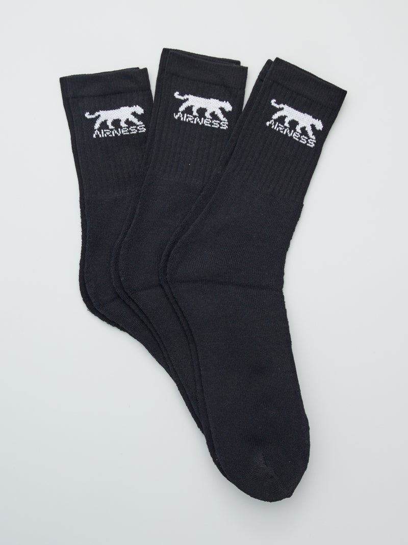 Pack de 3 pares de calcetines 'Airness' negro - Kiabi
