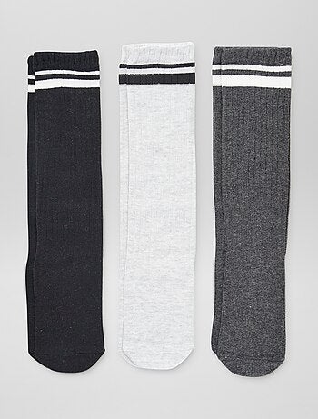 Pack de 3 pares de calcetines altos de deporte - Kiabi
