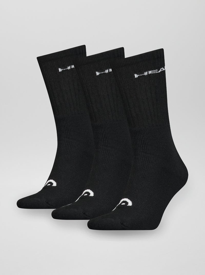 Pack de 3 pares de calcetines altos negro - Kiabi