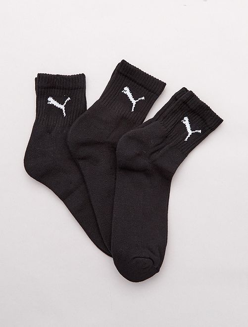 Pack de 3 pares de calcetines altos 'Puma'                                                     NEGRO 

