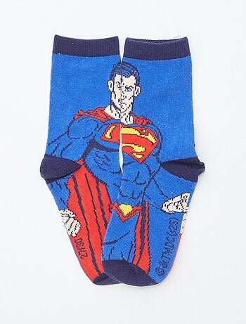 Pack de 3 pares de calcetines altura media 'Superman'