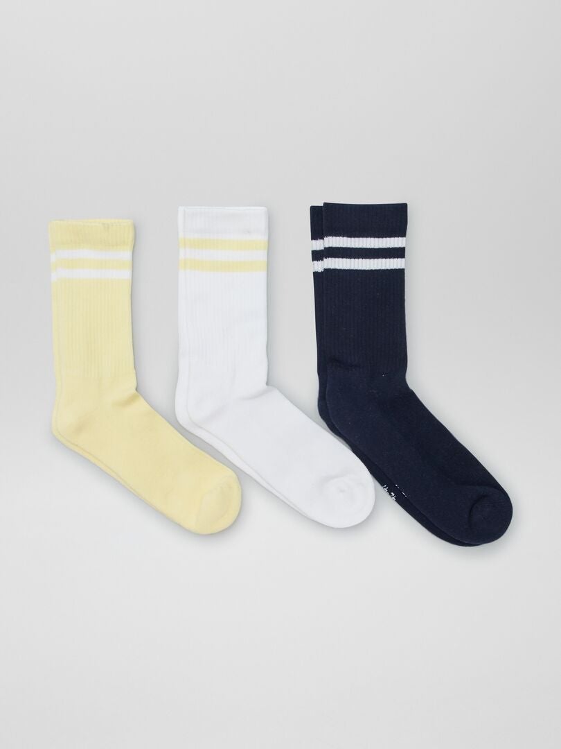 Pack de 3 pares de calcetines AMARILLO - Kiabi