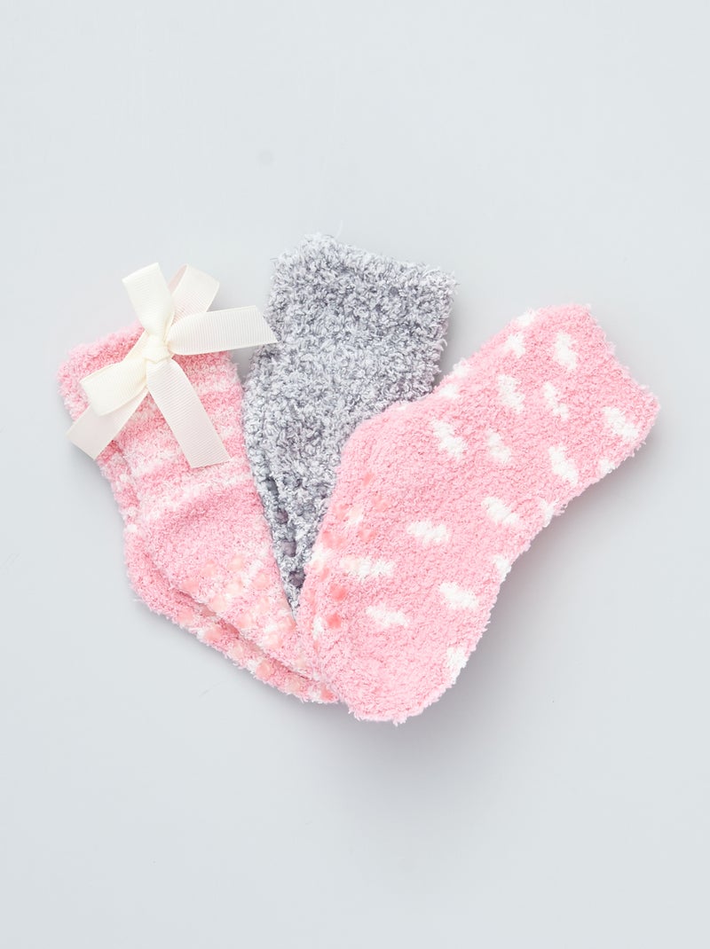 Pack de 3 pares de calcetines antideslizantes GRIS - Kiabi
