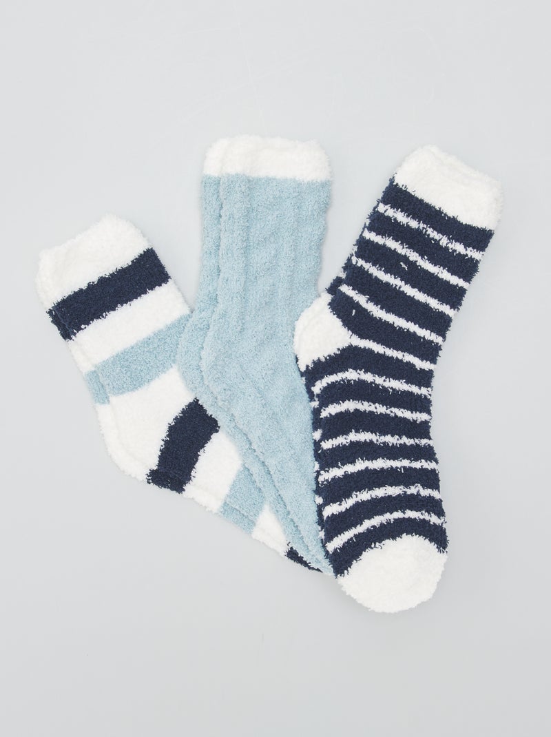 Pack de 3 pares de calcetines AZUL - Kiabi