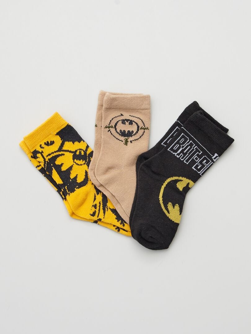 Pack de 3 pares de calcetines 'Batman' BEIGE - Kiabi