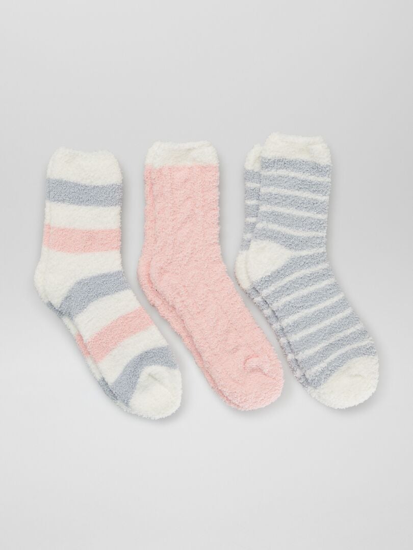 Pack de 3 pares de calcetines BLANCO - Kiabi