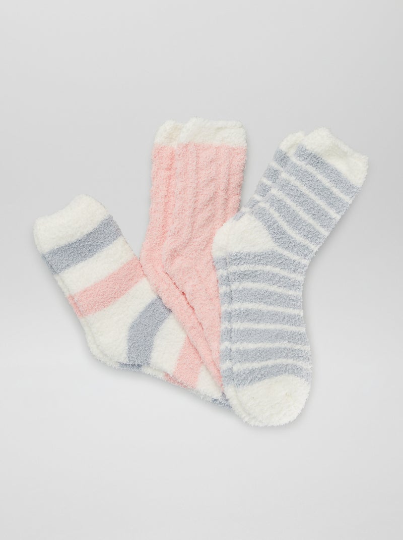 Pack de 3 pares de calcetines BLANCO - Kiabi
