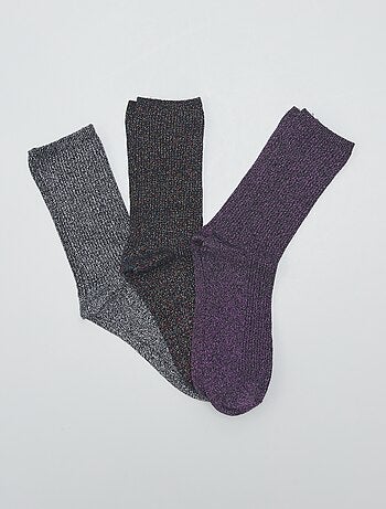 Pack de 3 pares de calcetines con estampado de esquí - BEIGE - Kiabi - 6.00€