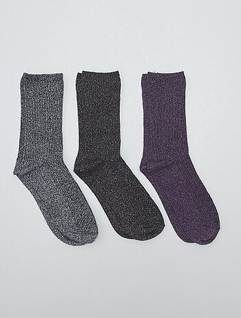 Pack de 3 pares de calcetines con estampado de esquí - BEIGE - Kiabi - 6.00€