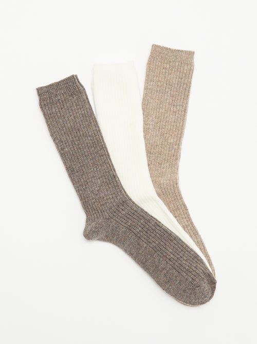 Pack de 3 pares de calcetines cálidos - Kiabi