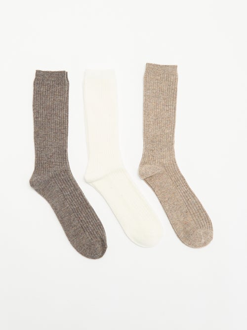 Pack de 3 pares de calcetines cálidos - Kiabi