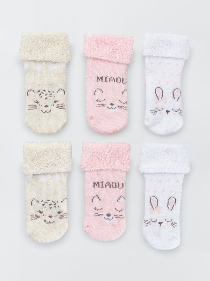 Pack de 3 pares de calcetines con estampado de animales gato - Kiabi