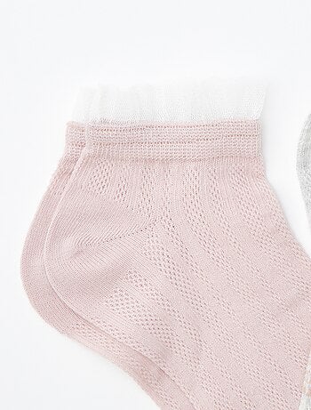 Pack de 3 pares de calcetines con volantes
