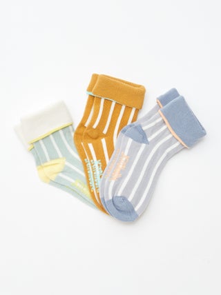 Pack de 3 pares de calcetines con vuelta