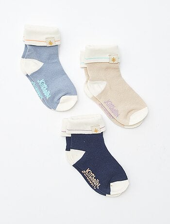 Pack de 3 pares de calcetines con vuelta