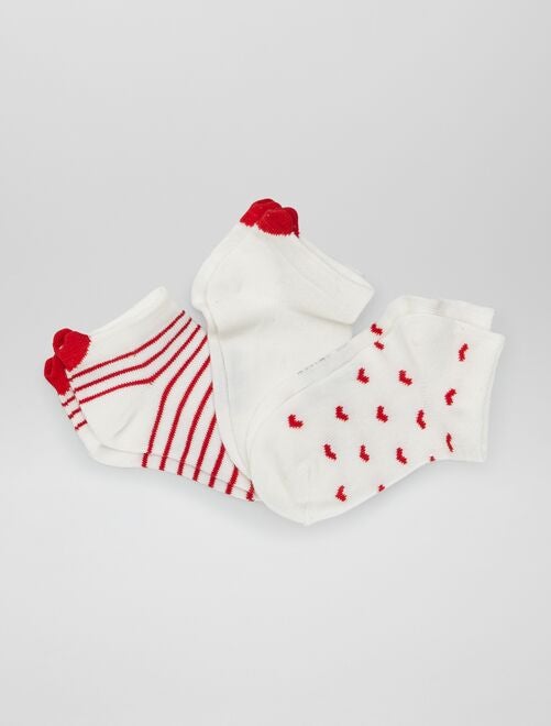 Pack de 3 pares de calcetines 'corazón' - Kiabi