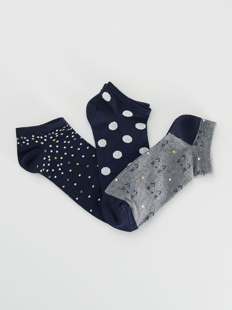 Pack de 3 pares de calcetines cortos - BEIGE - Kiabi - 5.00€